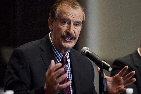 Vicente Fox, expresidente de México, durante una conferencia de prensa en la capital de ese país. (Foto Prensa Libre: AFP)