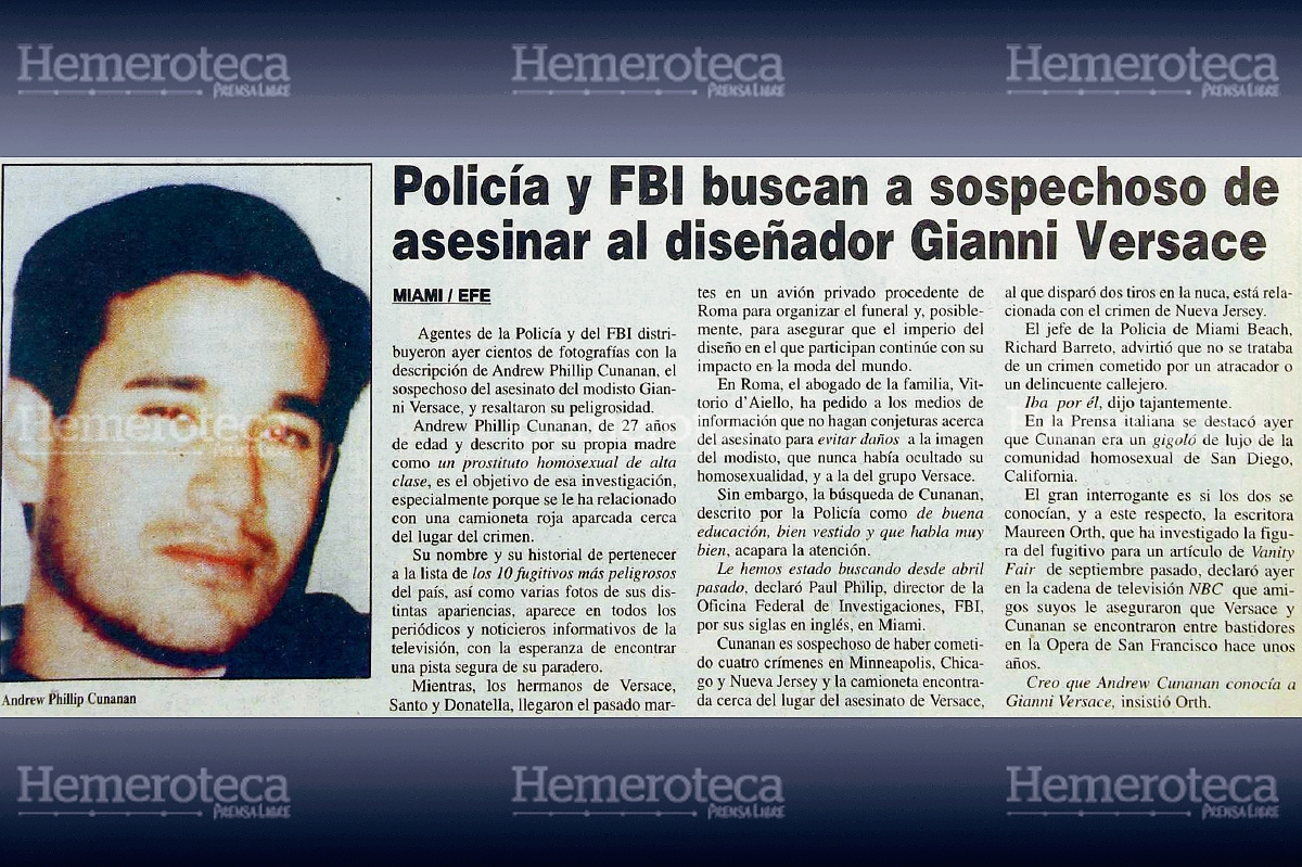 Andrew Cunanan, presunto responsable de la muerte de Versace. (Hemeroteca PL)