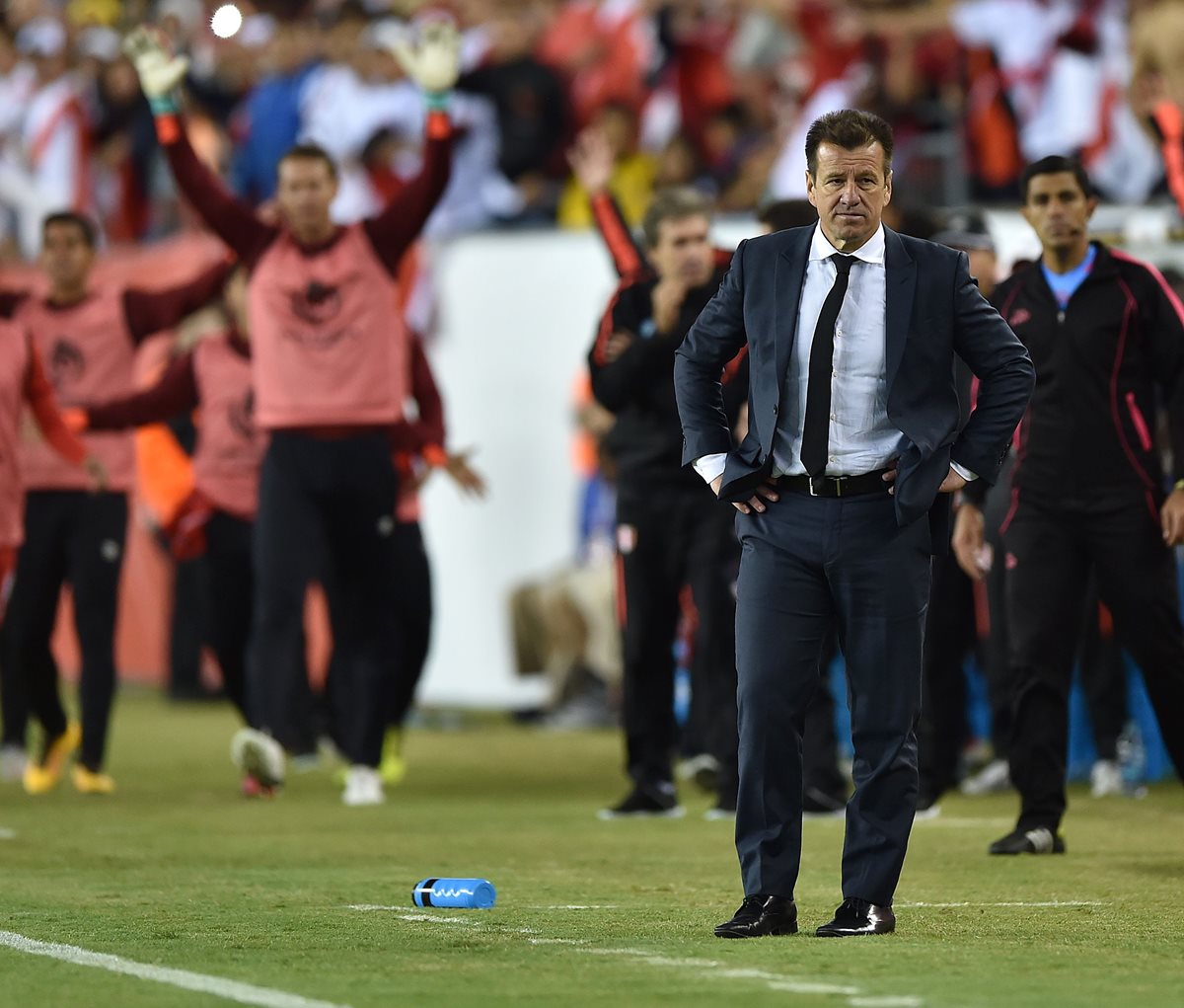 Dunga fue despedido este martes de la dirección técnica de Brasil después de la eliminación en la Copa América Centenario. (Foto Prensa Libre:AFP)