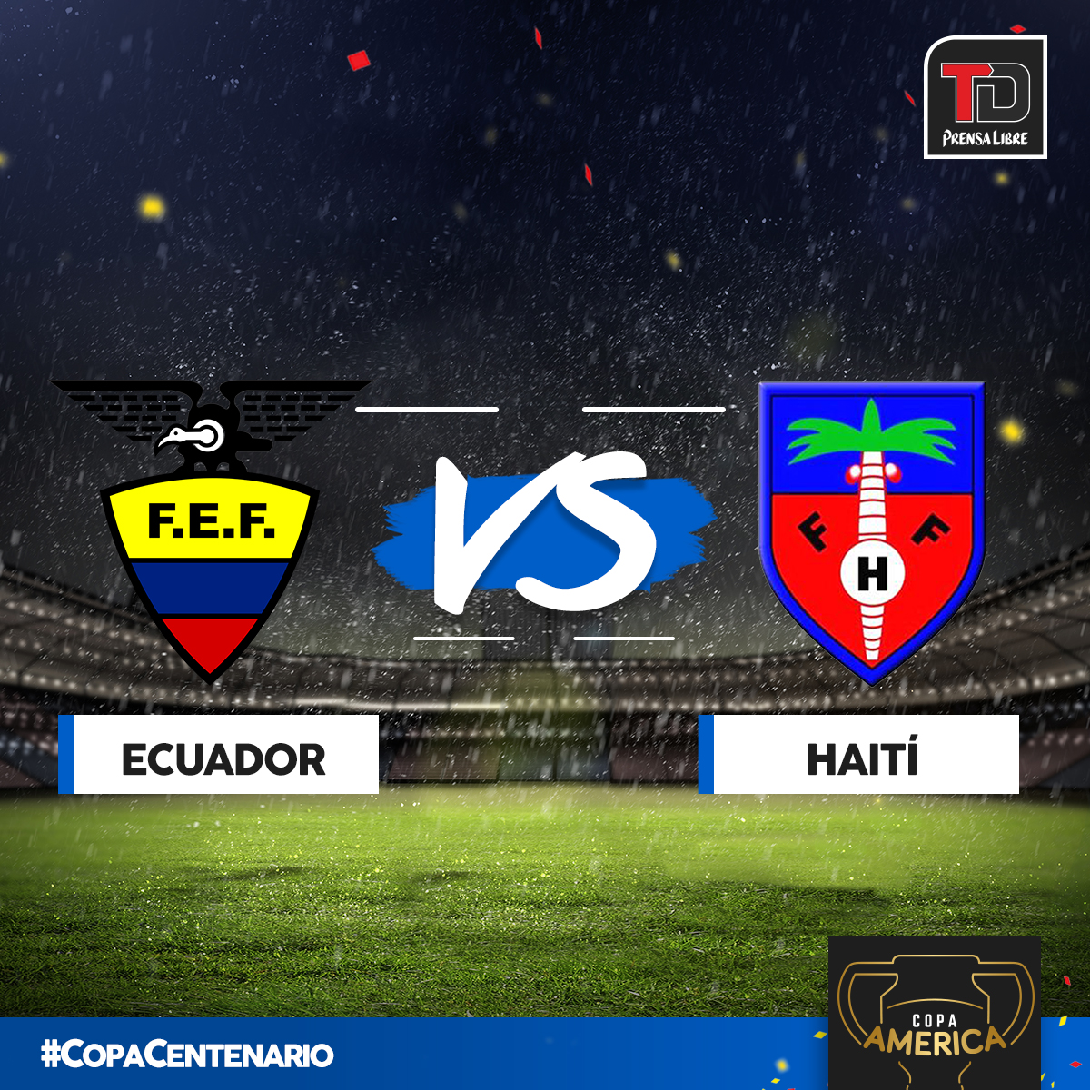 Ecuador y Haití abren la jornada dominical de la Copa América 2016. (Foto Prensa Libre: TodoDeportes)