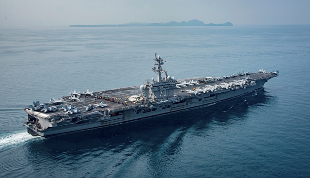 Portaaviones Carl Vinson de la Marina de EE. UU. (Foto Prensa Libre: AP)