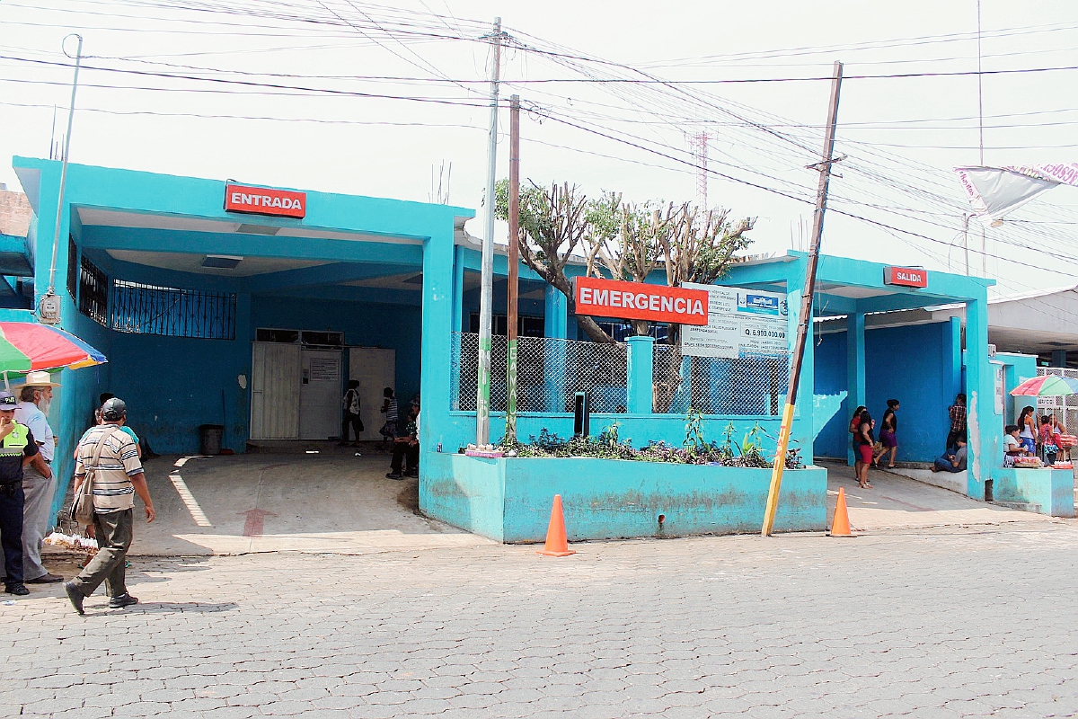 Hospital Regional de Coatepeque, en cuyo ingreso dio a luz una mujer luego de que no fue atendida adecuadamente.  el incidente. (Foto Prensa Libre)