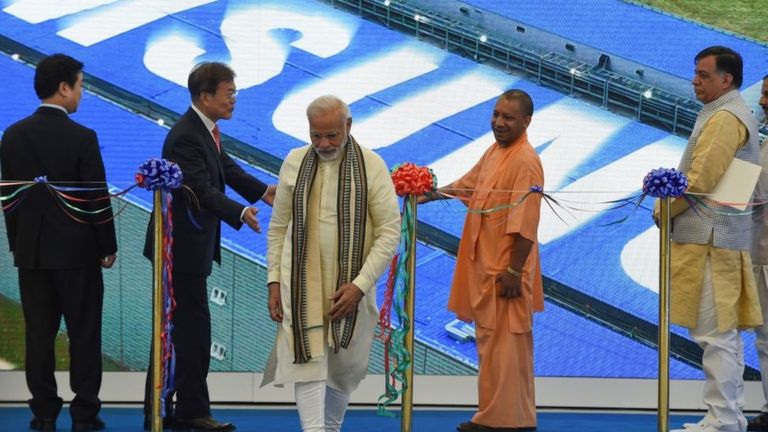 El primer ministro Narendra Modi asistió a la inauguración en junio de 2018. (Getty Images).
