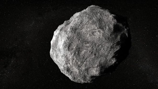 Todavía no se conoce el origen exacto del asteroide BZ, ilustrado aquí en blanco y gris. SCIENCE PHOTO LIBRARY