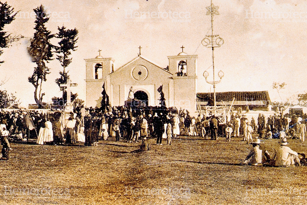 La iglesia del Guarda Viejo antes de los terremotos de 1917-18. (Foto Prensa Libre: Hemeroteca)