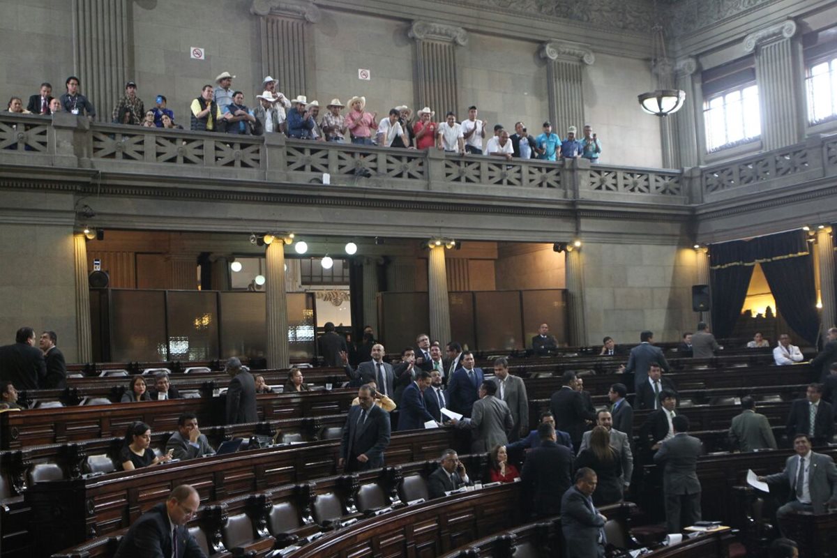 Ganaderos celebran el avance de la ley que los beneficia. (Foto Prensa Libre: Érick Ávila)