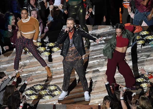 Justin Timberlake protagonizó una escena cómica en el reciente Super Bowl. (Foto Prensa Libre: AFP)