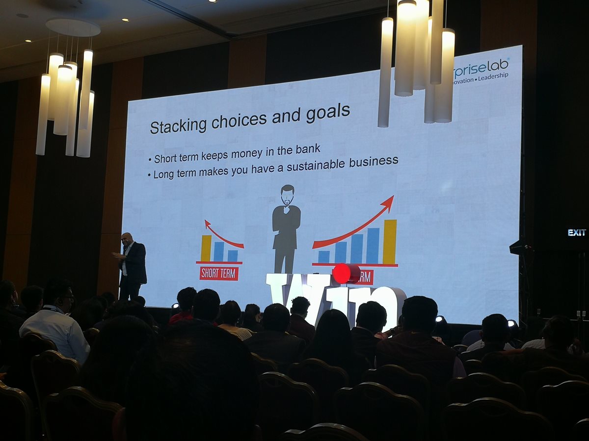 Ketan Makwana fue uno de los conferencistas invitados en el Training Day 2018 quien habló sobre cómo desarrollar la mente de los emprendedores. (Foto Prensa Libre: Natiana Gándara)