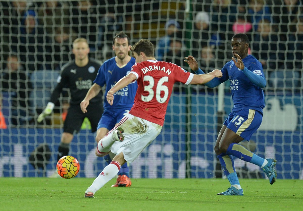 El Leicester se tuvo que conformar con un empate ante el United. (Foto Prensa Libre: AFP)