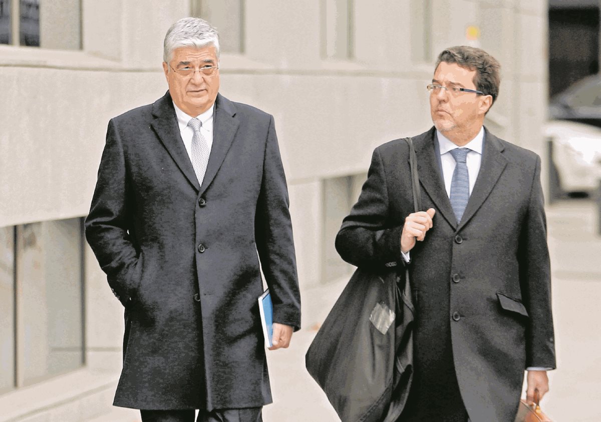Carlos Vielmann, en una foto del 10 de enero de 2017, cuando ingresaba a una audiencia judicial en España. (Foto Prensa Libre: Hemeroteca PL)