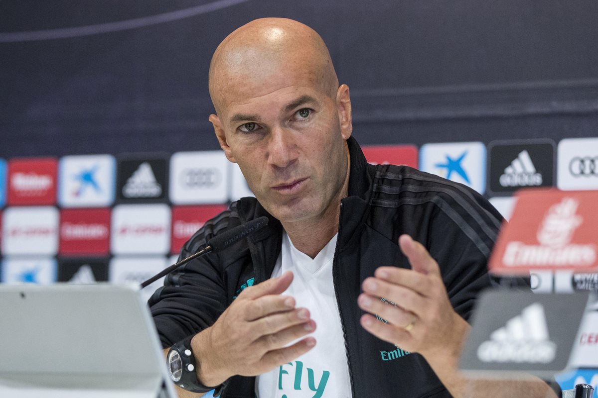 Zidane aseguró este sábado en rueda de prensa que su equipo está en óptimas condiciones. (Foto Prensa Libre: EFE)