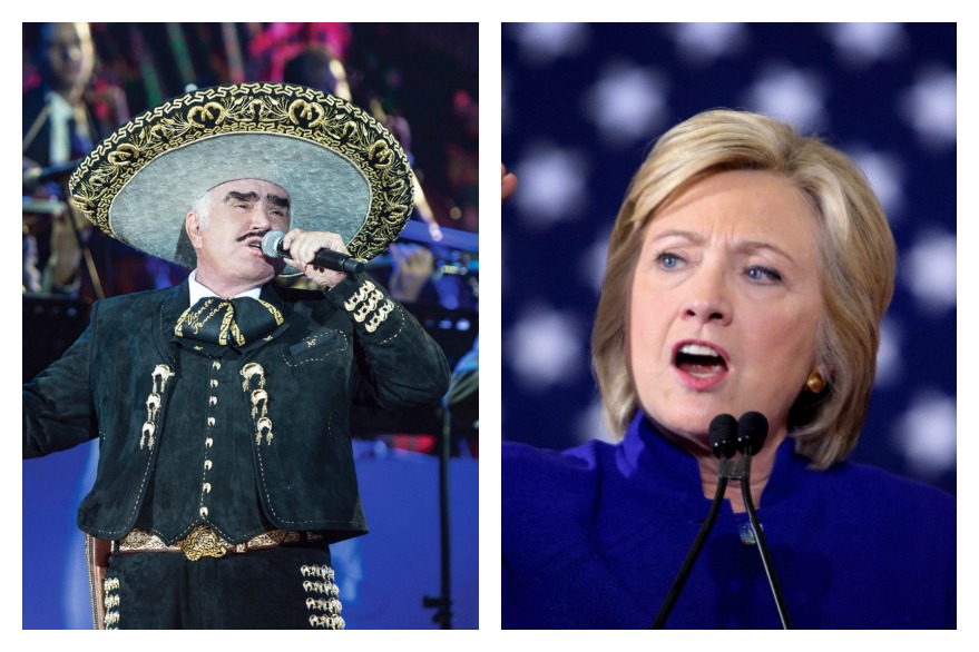 Vicente Fernández graba canción con la que muestra apoyo a Hillary Clinton. (Foto Prensa Libre: EFE)