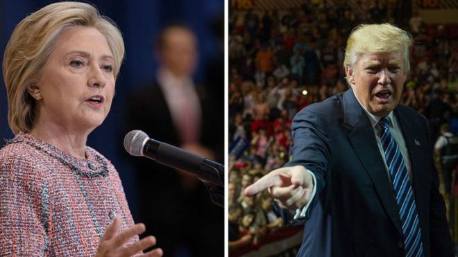 Clinton y Trump se enfrentarán en el debate del lunes. AFP