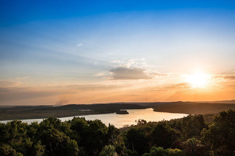 Vista desde el templo de las manos rojas en Yaxhá, Petén. (Foto Prensa Libre: Orlando Palacios)