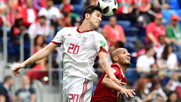 Sardar Azmoun, jugador de la Selección de Irán, ha acaparado la atención del mundo en Rusia 2018. (Foto Prensa Libre: AFP)