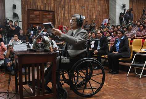 Mauricio Rodríguez Sánchez declara ante el Tribunal Primero A de Mayor Riesgo. (Foto Prensa Libre: Óscar Rivas)