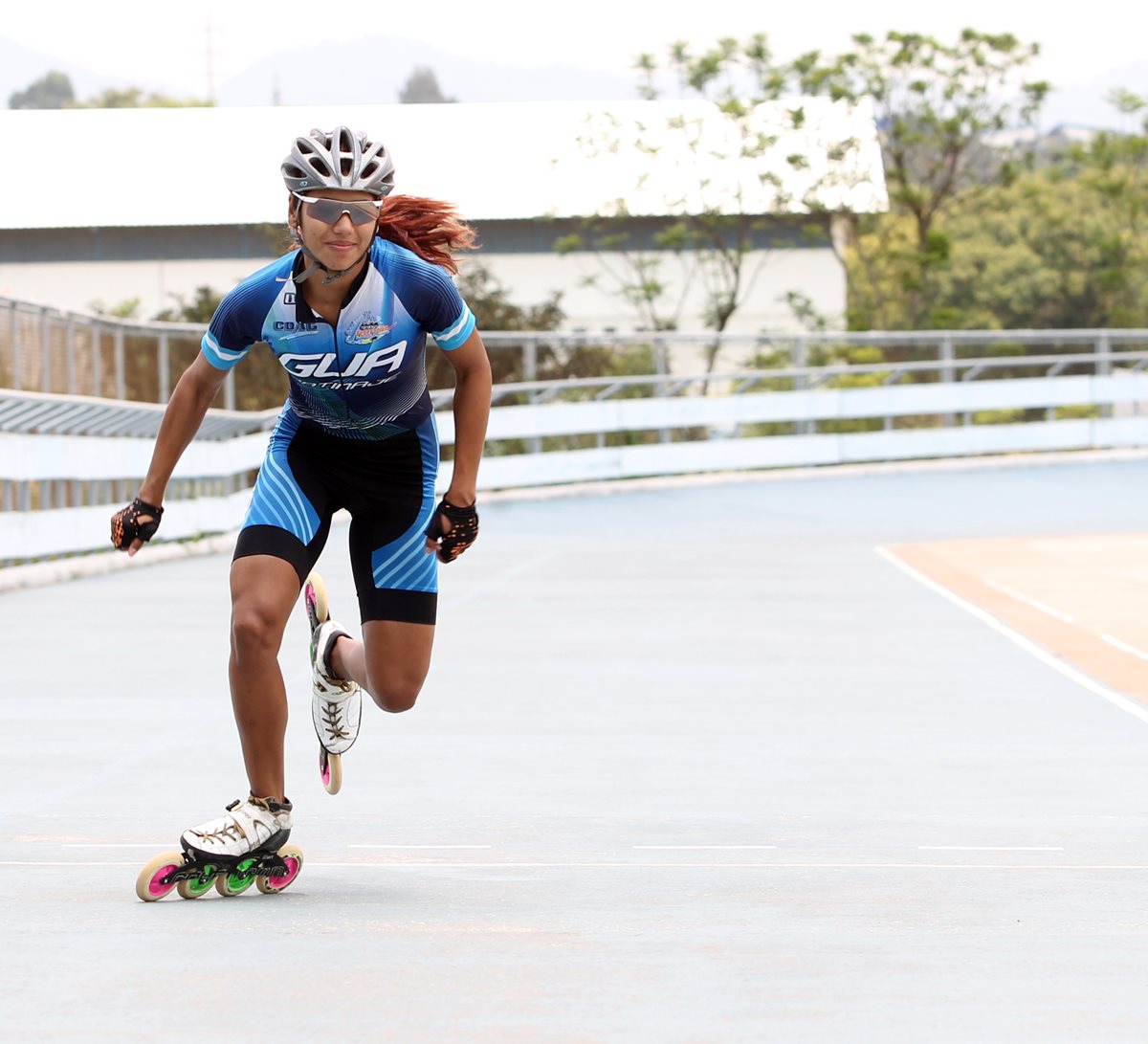 Dalia Soberanis, quien comenzó a patinar desde los seis años, clasificó a los Juegos Mundiales de Polonia 2017 (Foto Prensa Libre: Edwin Fajardo)