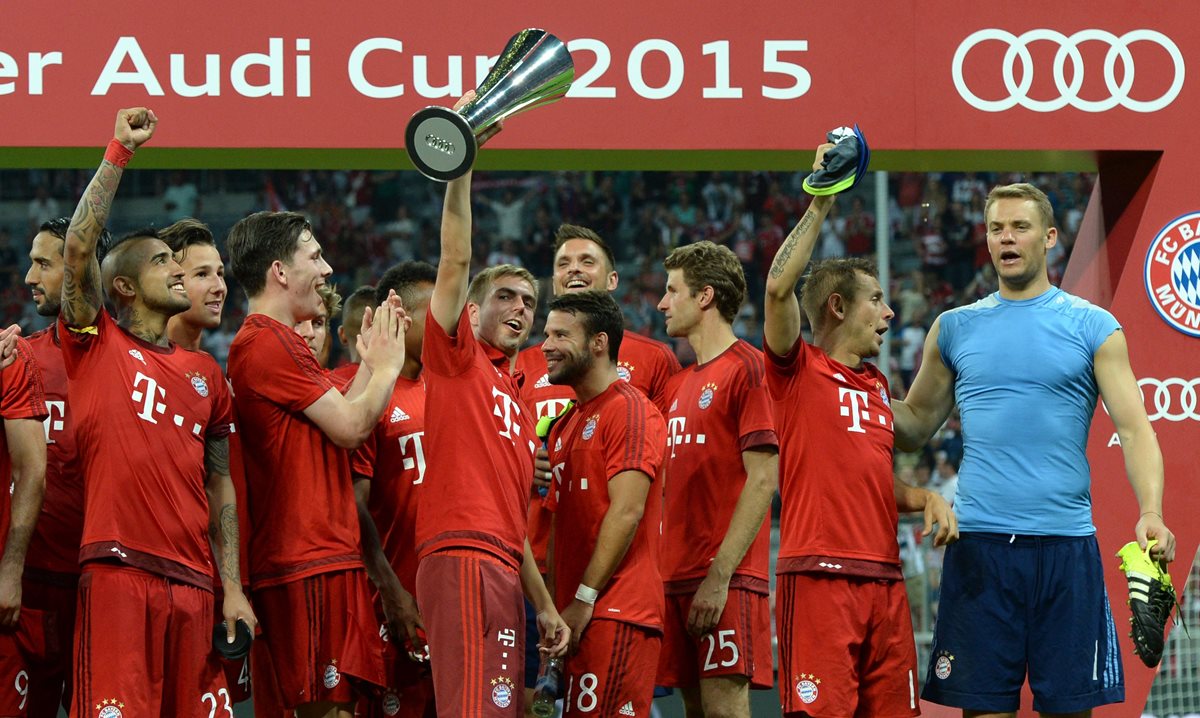 Recientemente el Bayern se coronó en la Copa Audi. (Foto Prensa Libre: AFP).