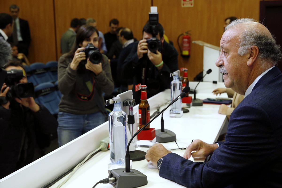 El seleccionador de España, Vicente del Bosque dio a conocer a los convocados para las próximas fechas Fifa. (Foto Prensa Libre: EFE)