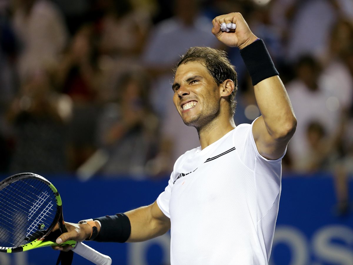 El español Rafael Nadal disputará este sábado la final del Abierto de tenis de Acapulco, luego de haber derrotado al croata Marin Cilic (Foto Prensa Libre: EFE)