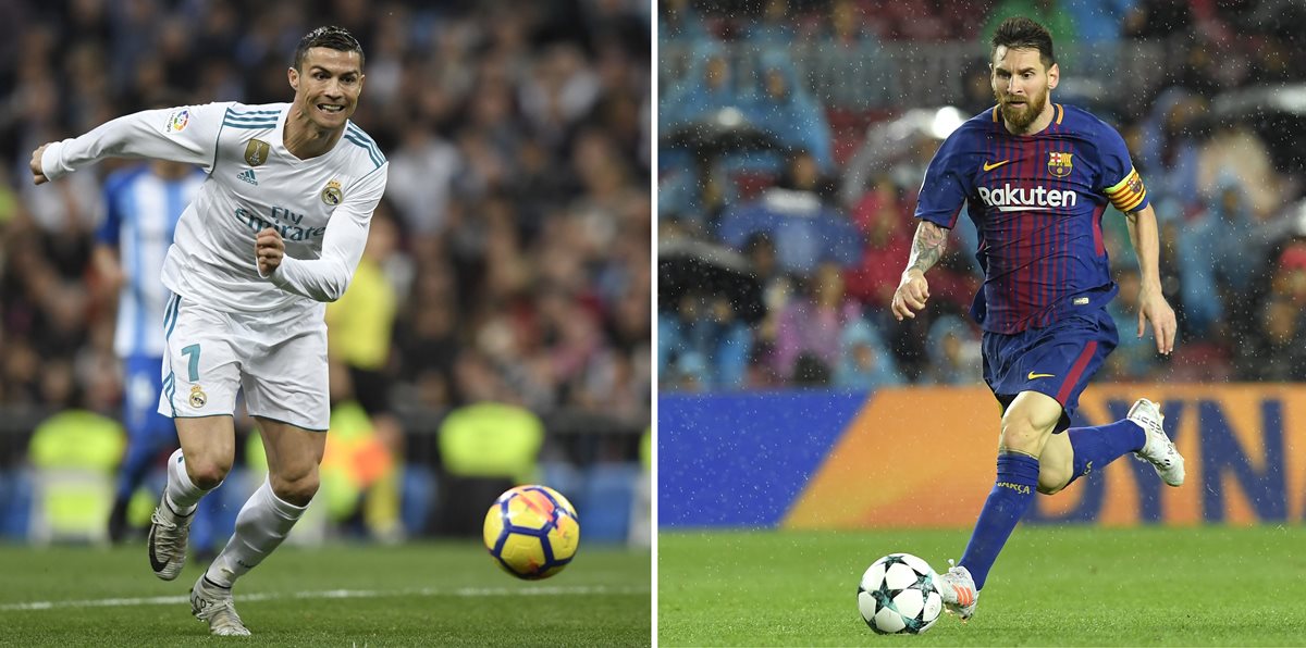 Cristiano Ronaldo vs. Lionel Messi, la eterna rivalidad. (Foto Prensa Libre: AFP)