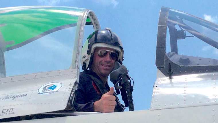 Rodrigo Ibargüen durante un vuelo. (Foto Prensa Libre: G4 Team).