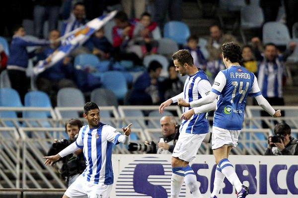 Carlos Vela consiguió el gol de la victoria. (Foto Prensa Libre: EFE)
