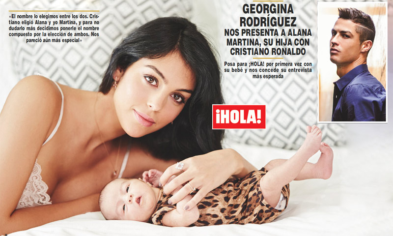 Georgina se confesó en Hola y dio a conocer al mundo a su pequeña Alana Martina. (Foto Prensa Libre: cortesía Hola)