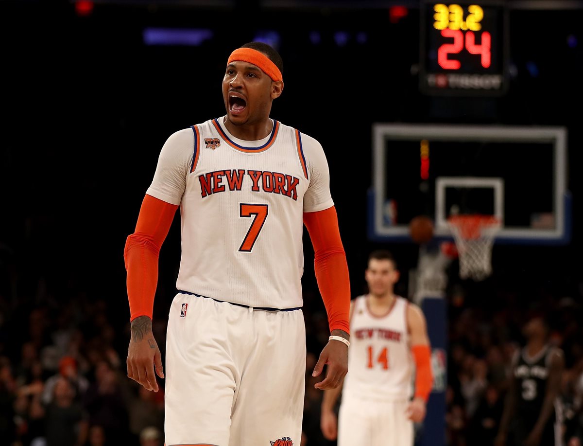 Carmelo Anthony tenía otros planes para este fin de semana, pero ahora jugará su décimo juego de las estrella. (Foto Prensa Libre: AFP)
