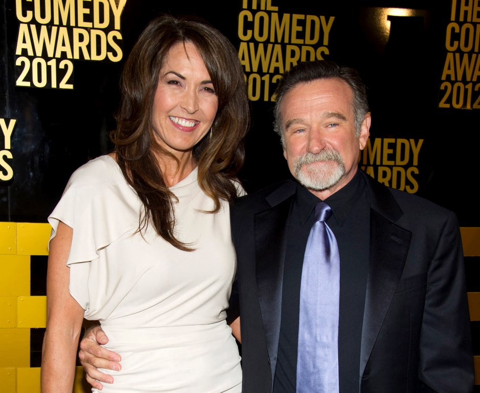 Susan Schneider junto a Robin Williams durante los Comedy Awards en Nueva York en el 2013. (Foto Prensa Libre: AP)