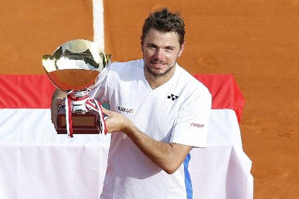 Stanislas Wawrinka ganó el título en el Torneo de Montecarlo. (Foto Prensa Libre: AFP)