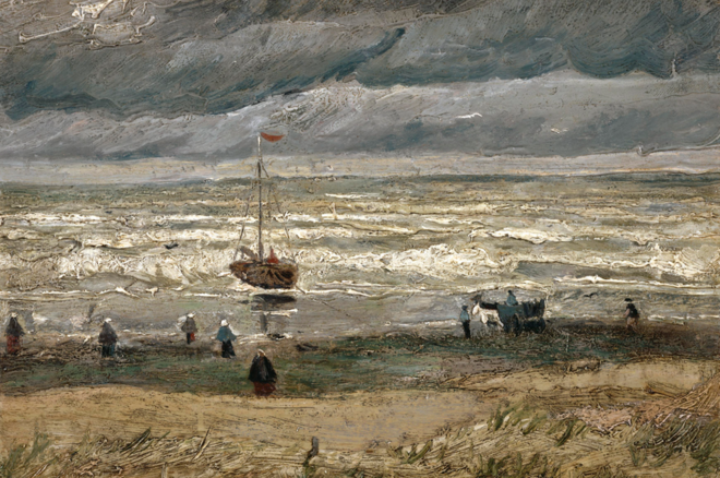 La pintura "Vista de la playa de Scheveningen" ha sido descrita por los expertos como invaluable. MUSEO VAN GOGH