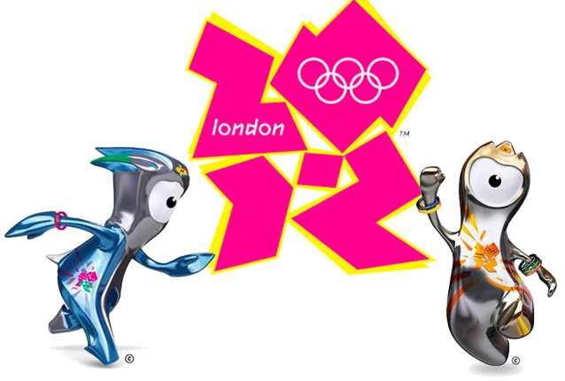 Las mascotas oficiales Wenlock y Mandeville rodean el logo de los Juegos Olímpicos de Londres 2012. (Foto: Hemeroteca PL)