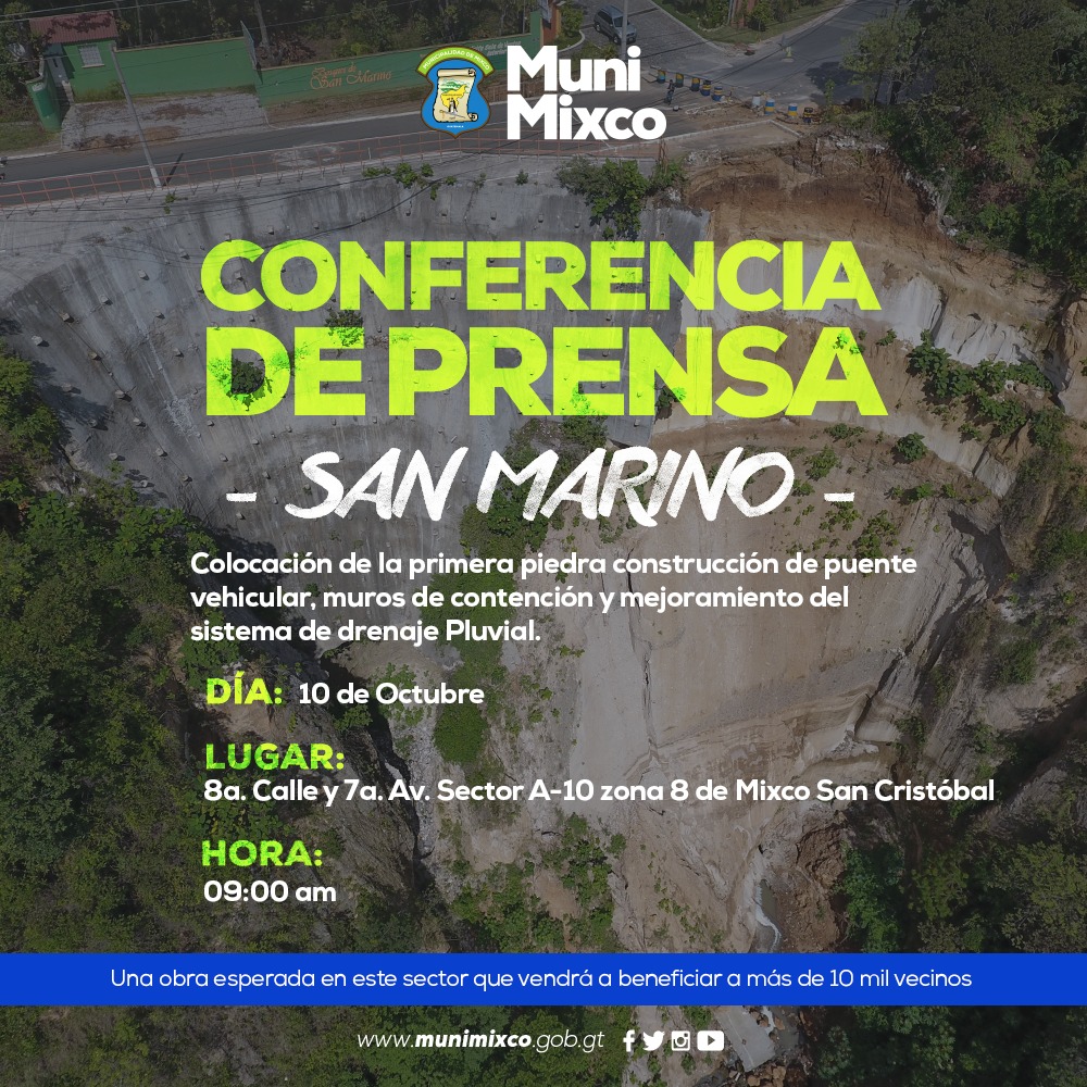 Invitación que ha girado a los medios de comunicación la Municipalidad de Mixco, para el acto protocolario. (Foto Prensa Libre: Cortesía)