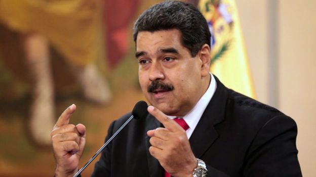 Nicolás Maduro acusó al presidente de Colombia de "estar detrás del atentado". GETTY IMAGES