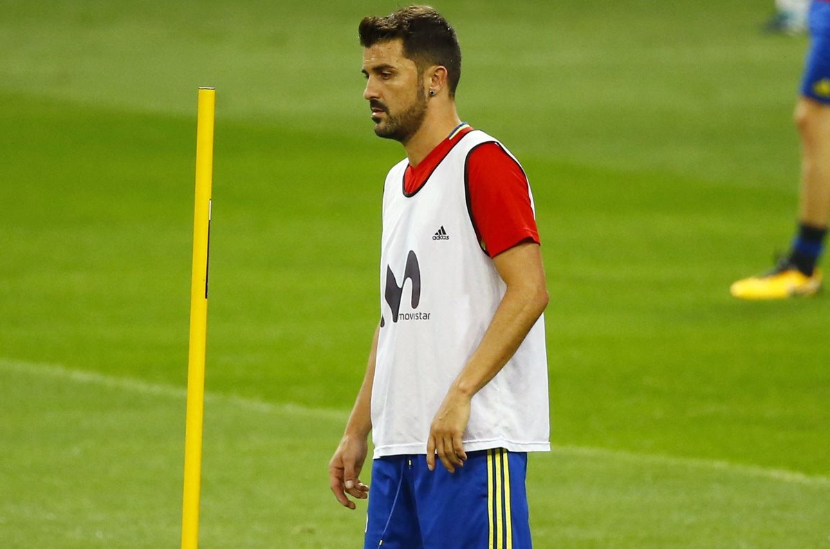 David Villa espera recuperarse pronto para jugar contra Liechtenstein. (Foto Prensa Libre: EFE)