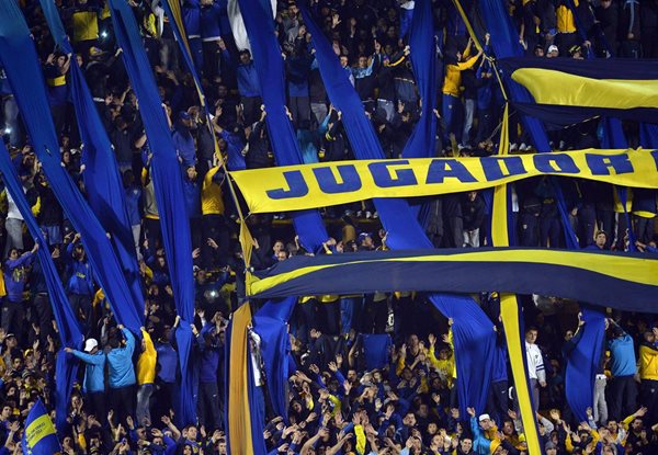 La afición de Boca Juniors, espera celebrar el título Xeneize este domingo. (Foto Prensa Libre: AFP)