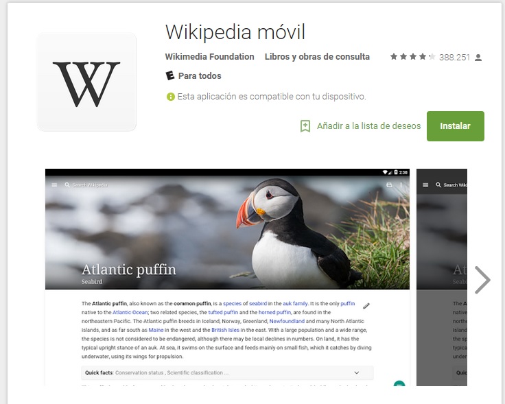 La enciclopedia Wikipedia ahora ofrece mejoras para los usuarios de Android. (Foto Prensa Libre: HemerotecaPL).