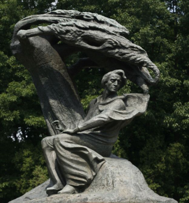 Un monumento de Chopin en Varsovia. Los polacos lo consideran un tesoro nacional. GETTY IMAGES