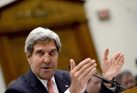 John Kerry durante su comparecencia en el Comité de Relaciones Exteriores del Senado. (Foto Prensa Libre: EFE)