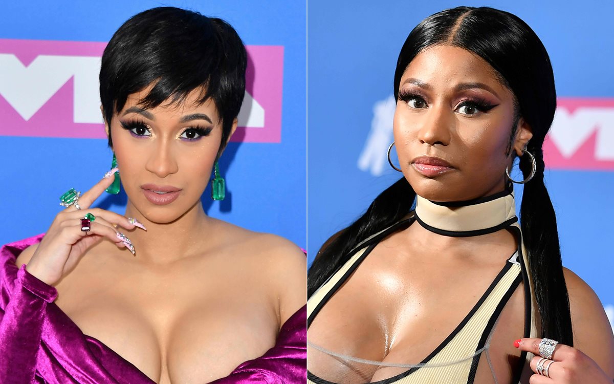 Cardi B y Nicki Minaj han mantenido una pelea verbal en redes sociales, que llegó a los golpes durante una fiesta. (Foto Prensa Libre, EFE).
