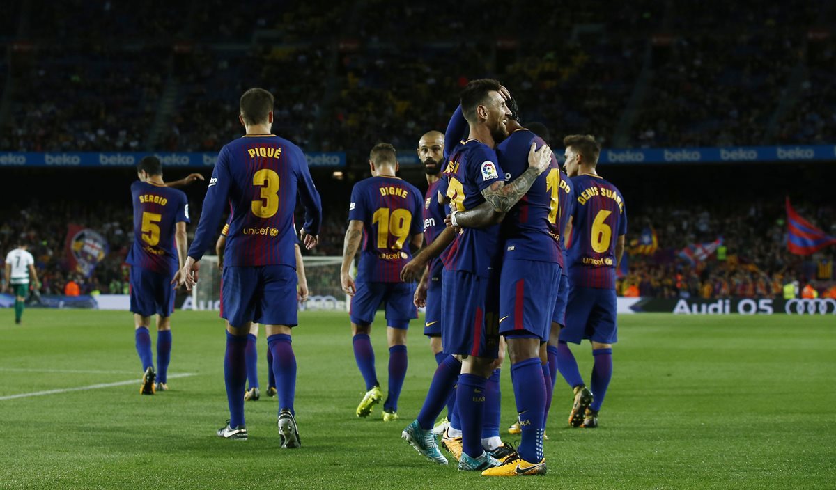 El FC Barcelona se impuso sin problemas con un contundente 6-1 al Eibar. (Foto Prensa Libre: AP)