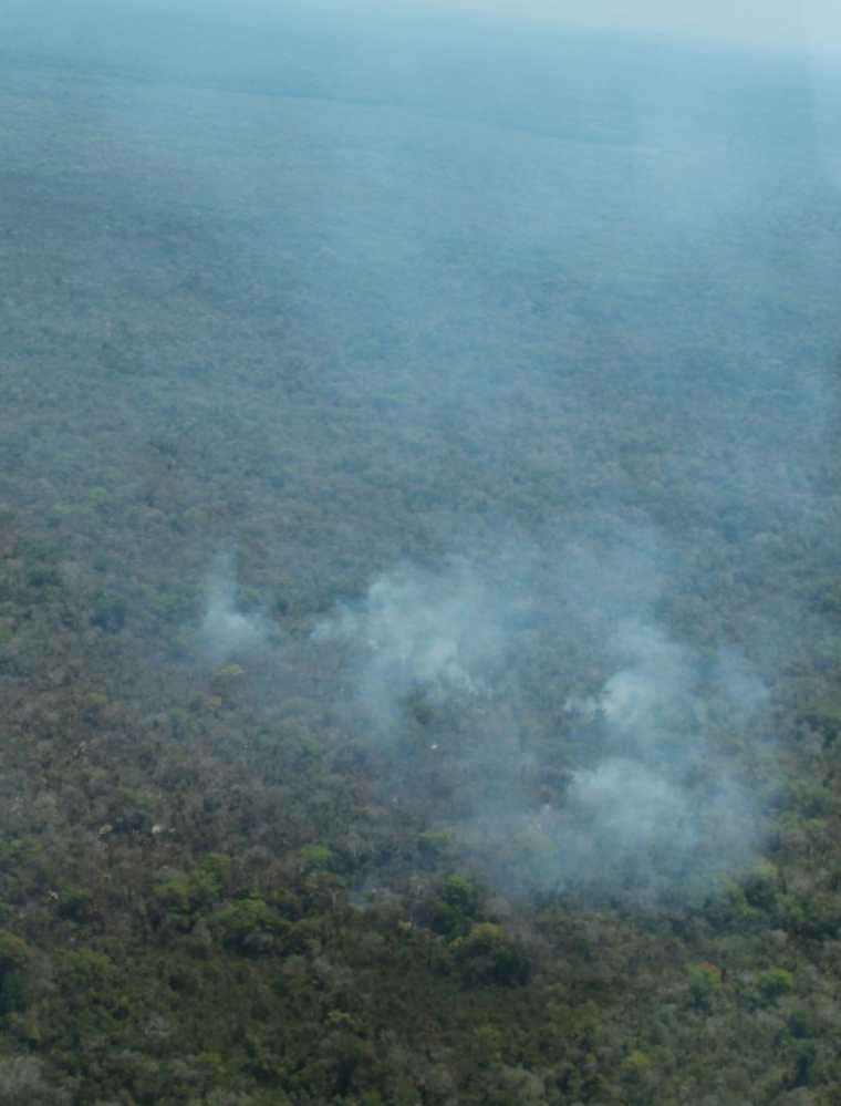 Incendios forestales amenazan zonas vírgenes en Petén.(Foto Prensa Libre: Rigoberto Escobar)