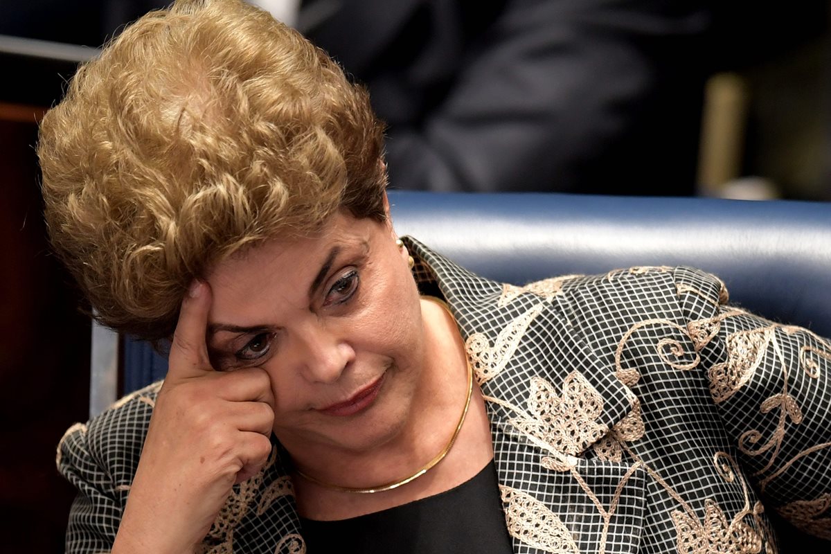 Dilma Rousseff, presidenta suspendida de Brasil.(Foto prensa Libre:AFP).