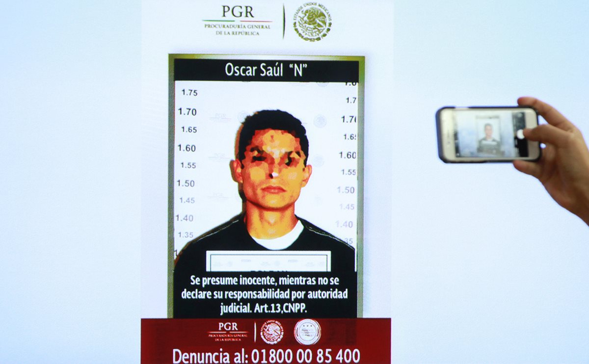 Imagen presentada por la Fiscalía de México en la que se observa a Óscar Saúl "N", presunto homicida de la española María Villar. (Foto Prensa Libre: EFE).