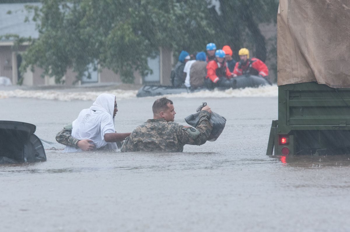 Carolina del Norte registra inundaciones por causa del paso de Matthew. (Foto Prensa Libre: AFP).