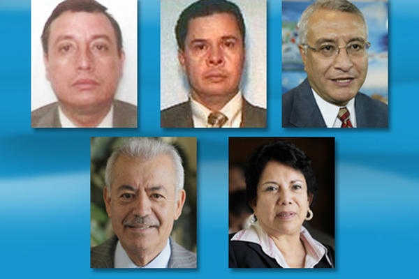 <span style="color: rgb(35, 31, 32); font-family: 'Crimson Text',serif; font-size: 15px; font-style: normal; font-variant: normal; font-weight: normal; letter-spacing: normal; line-height: 18.5484px; text-align: left; text-indent: 0px; text-transform: none; white-space: normal; word-spacing: 0px; background-color: rgb(255, 255, 255); display: inline ! important; float: none;">Los magistrados titulares elegidos son<span class="Apple-converted-space"> </span></span><strong style="margin: 0px; padding: 0px; border: medium none; outline: medium none; font-style: normal; font-weight: bold; color: rgb(35, 31, 32); font-family: 'Crimson Text',serif; font-size: 15px; font-variant: normal; letter-spacing: normal; line-height: 18.5484px; text-align: left; text-indent: 0px; text-transform: none; white-space: normal; word-spacing: 0px; background-color: rgb(255, 255, 255);">Rudy Pineda, con 141 votos;  Jorge Mario Valenzuela, 120; Julio Solórzano, 130;  Mario Aguilar Elizardi, 137, y María Eugenia Mijangos, 136.</strong>