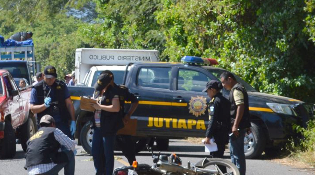 Lugar donde murió baleado Enrique Linares Martínez, en Asunción Mita, Jutiapa. (Foto Prensa Libre: Óscar González).