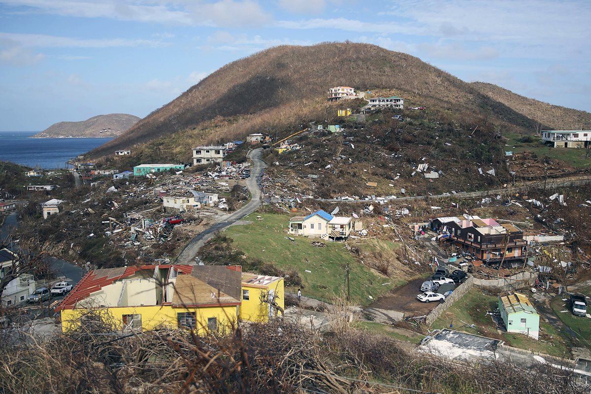 Daños causados por huracán Irma, en Virgin Gorda, Islas Vírgenes Británicas.(Foto Prensa Libre:AP).