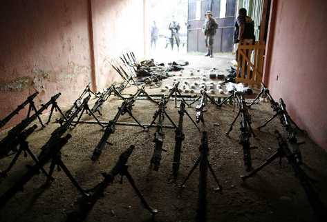 Armas incautadas a estructuras criminales en el país. (Foto Prensa Libre: Archivo)